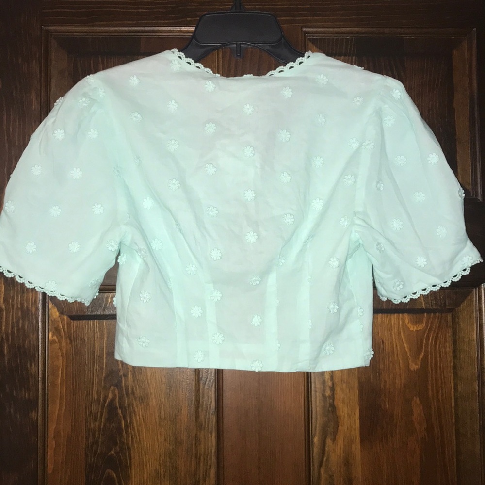 Farm Rio Harmonia Crop Top Turquoise - Picture 6 of 7